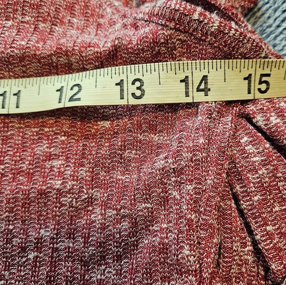 LoveCrazy Juniors Heathered Red Short Sleeve 2 Piece Top Size Small - Picture 7 of 11